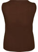 Ribtop med firkantet udsk&aelig;ring, Brun, Packshot image number 1