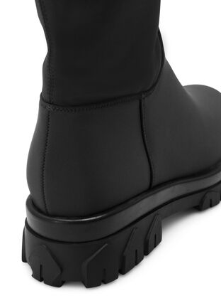 Lange wide fit støvler med stretch, Black, Packshot image number 3