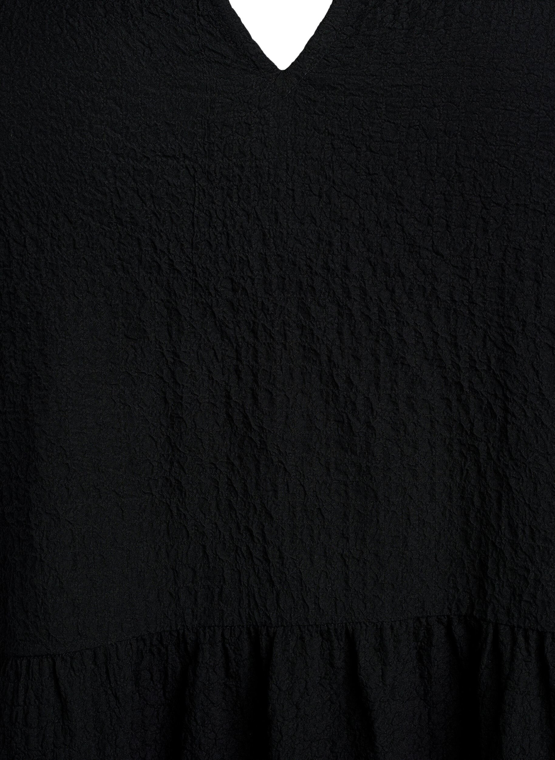 ZizziKort kjole med A-facon, Sort, Packshot image number 2