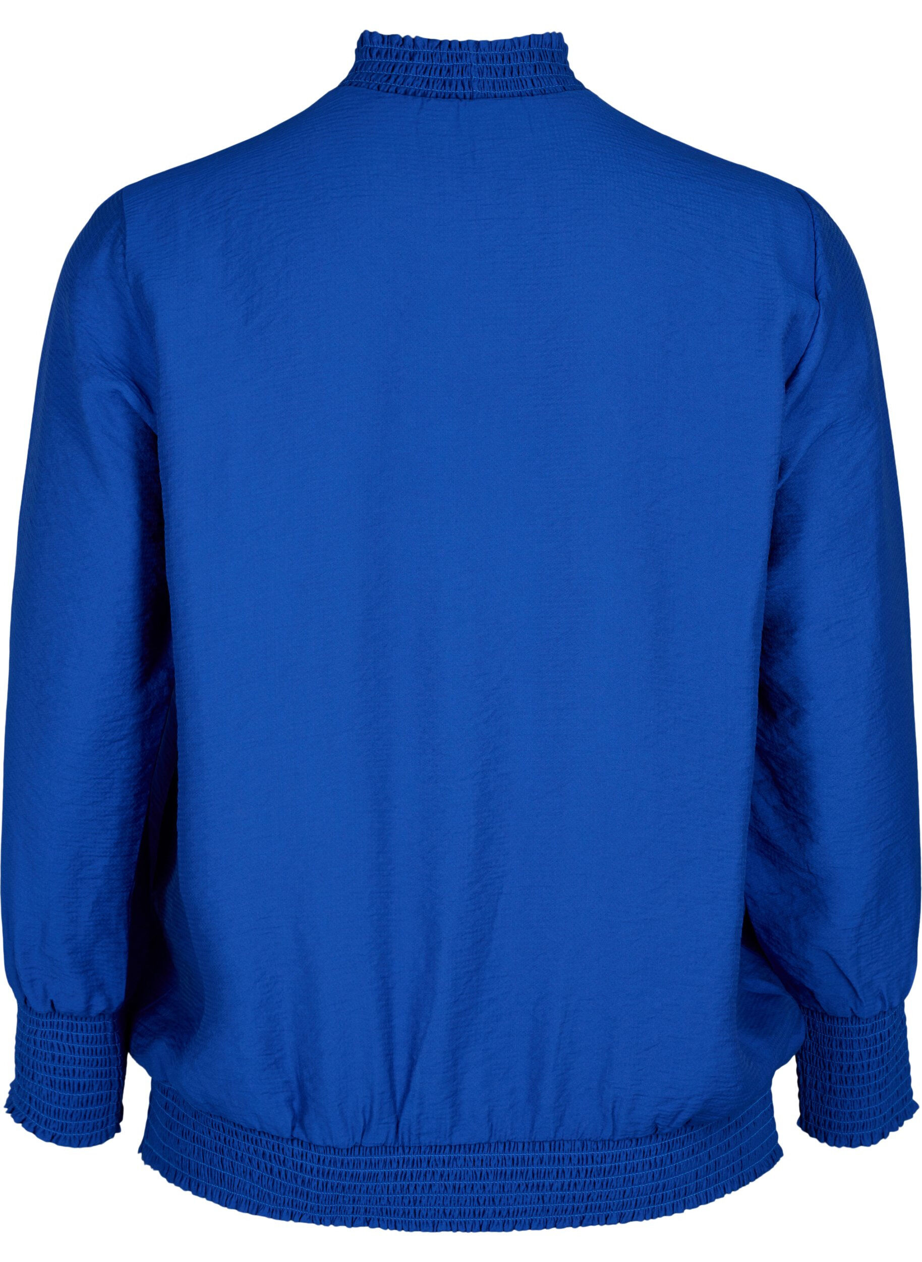 Zizzi Smockbluse i viskose, Surf the web, Packshot image number 1