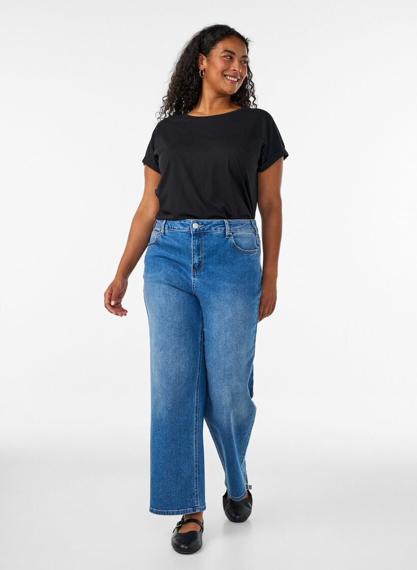 2-pak kort&aelig;rmet t-shirts, Sort, Model image number 1