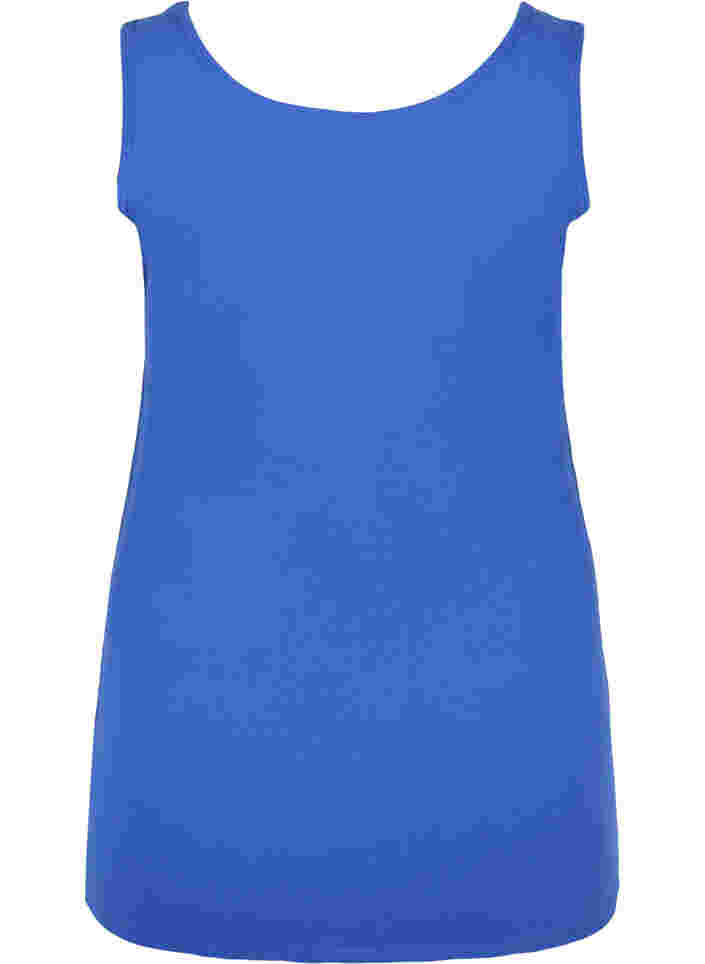 Ensfarvet basis top, Dazzling Blue, Packshot image number 1