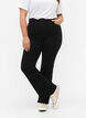 H&oslash;jtaljede jeans med bootcut, Sort, Model image number 2