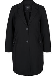 Klassisk frakke med knaplukning, Black