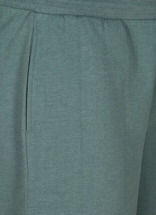 Sweatshorts med bindesnøre og lommer , Sea Pine Mel, Packshot image number 3