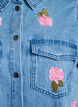 Kort denimkjole med broderede blomster, LBD w. Flower, Packshot image number 2