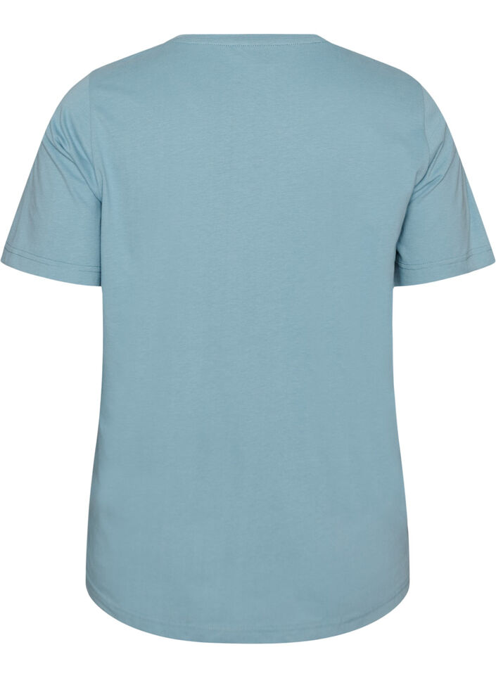T-shirt med motiv, Bl&aring;, Packshot image number 1