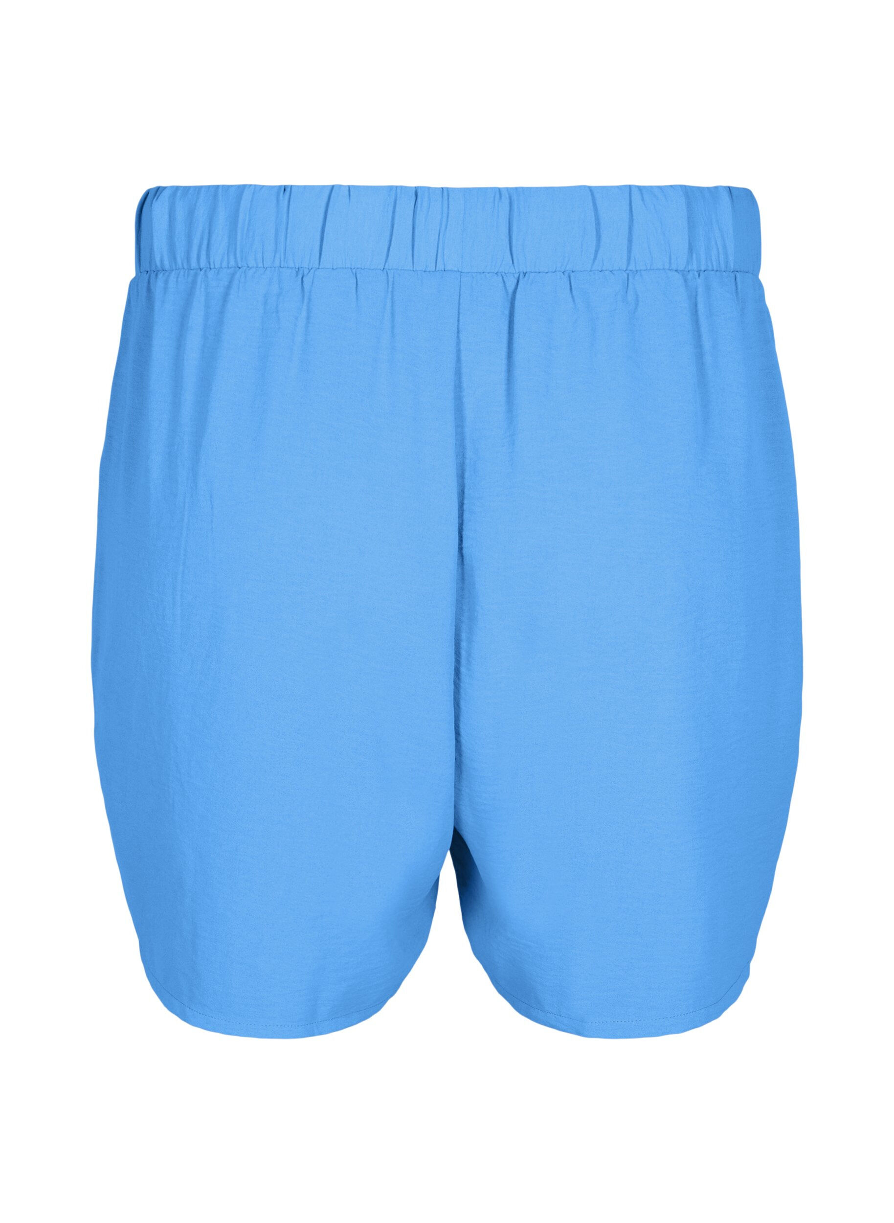 ZizziShorts med lommer og elastik i taljen, Bl&aring;, Packshot image number 1