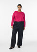 Basis jerseybluse med lange &aelig;rmer, Lyser&oslash;d, Model image number 1