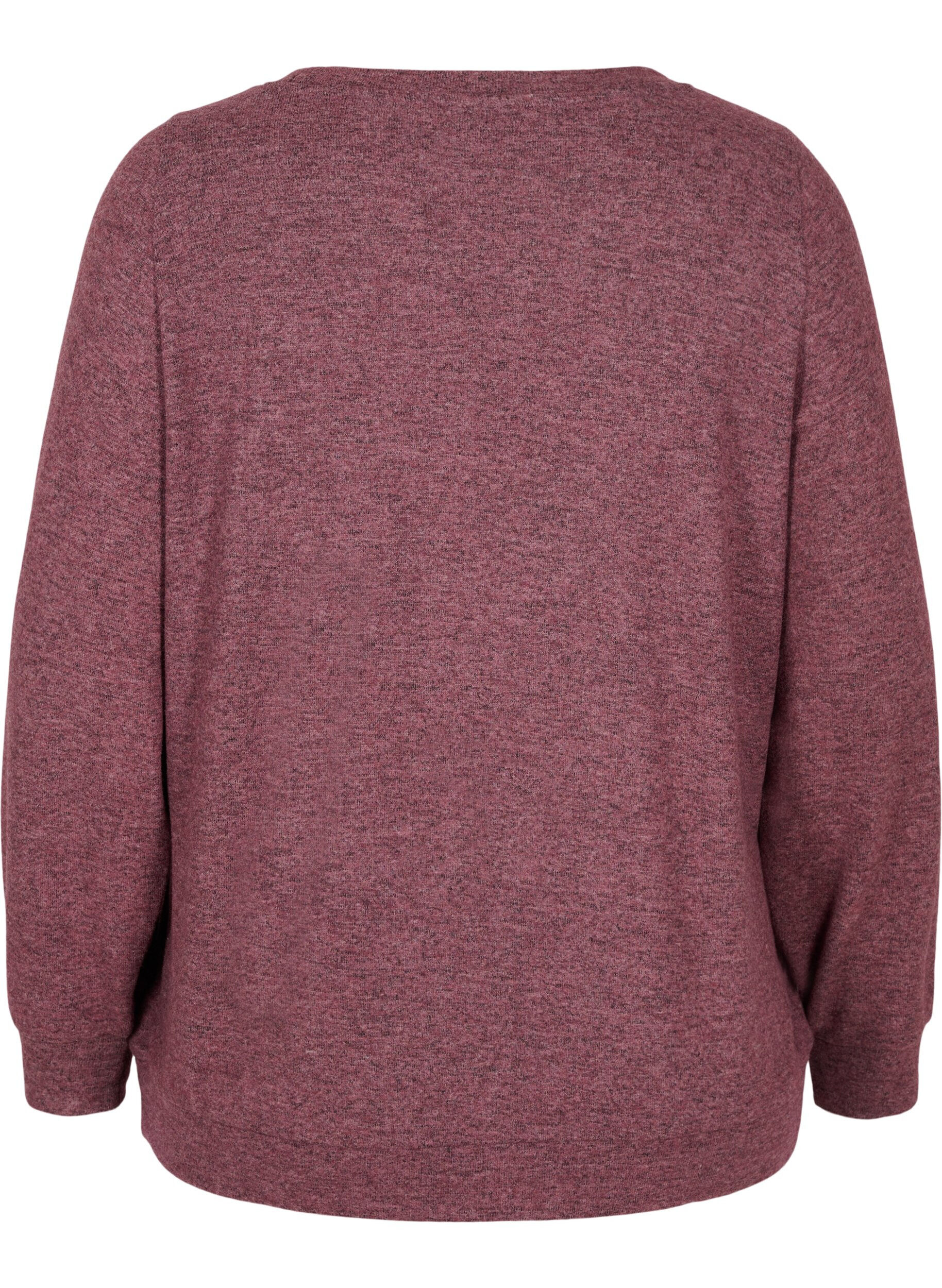 Zizzi Meleret bluse i viskosemix , Port Royal Mel, Packshot image number 1