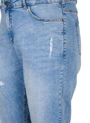 Cropped Vera jeans med sliddetaljer, Blue Denim, Packshot image number 2