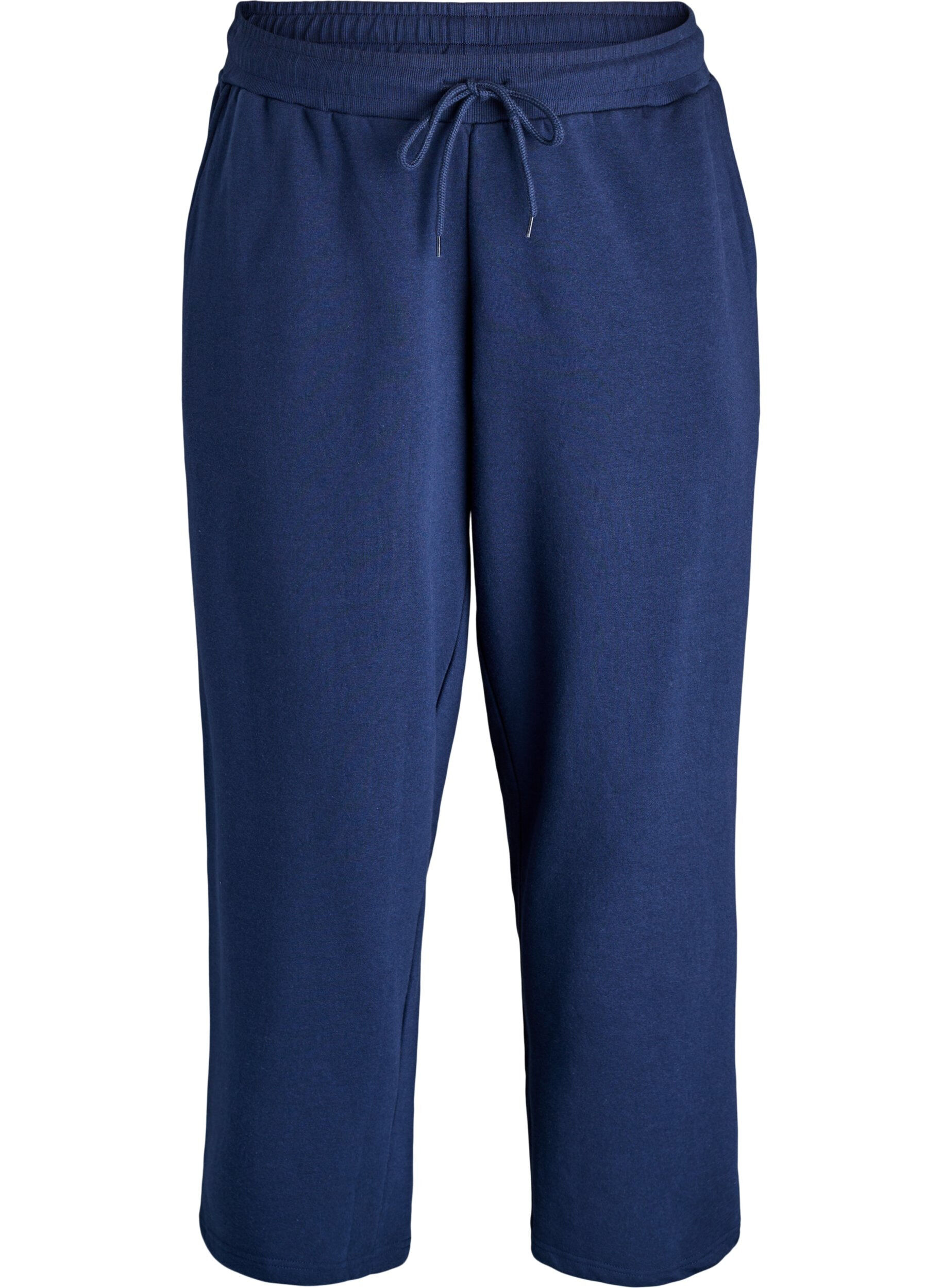 Zizzi Sweatpants med lommer, Bl&aring;, Packshot image number 0