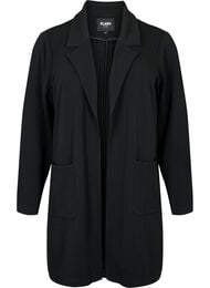Lang blazer med lommer, Sort