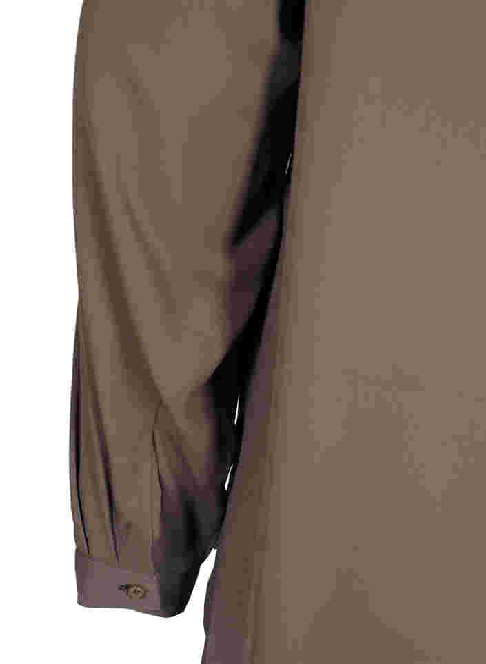 Ensfarvet skjorte med v-udskæring, Falcon, Packshot image number 3