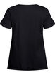 T-shirt med rund hals og A-facon, Sort, Packshot image number 1