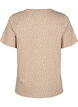 T-shirt i økologisk bomuld med prikker, Beige, Packshot image number 1