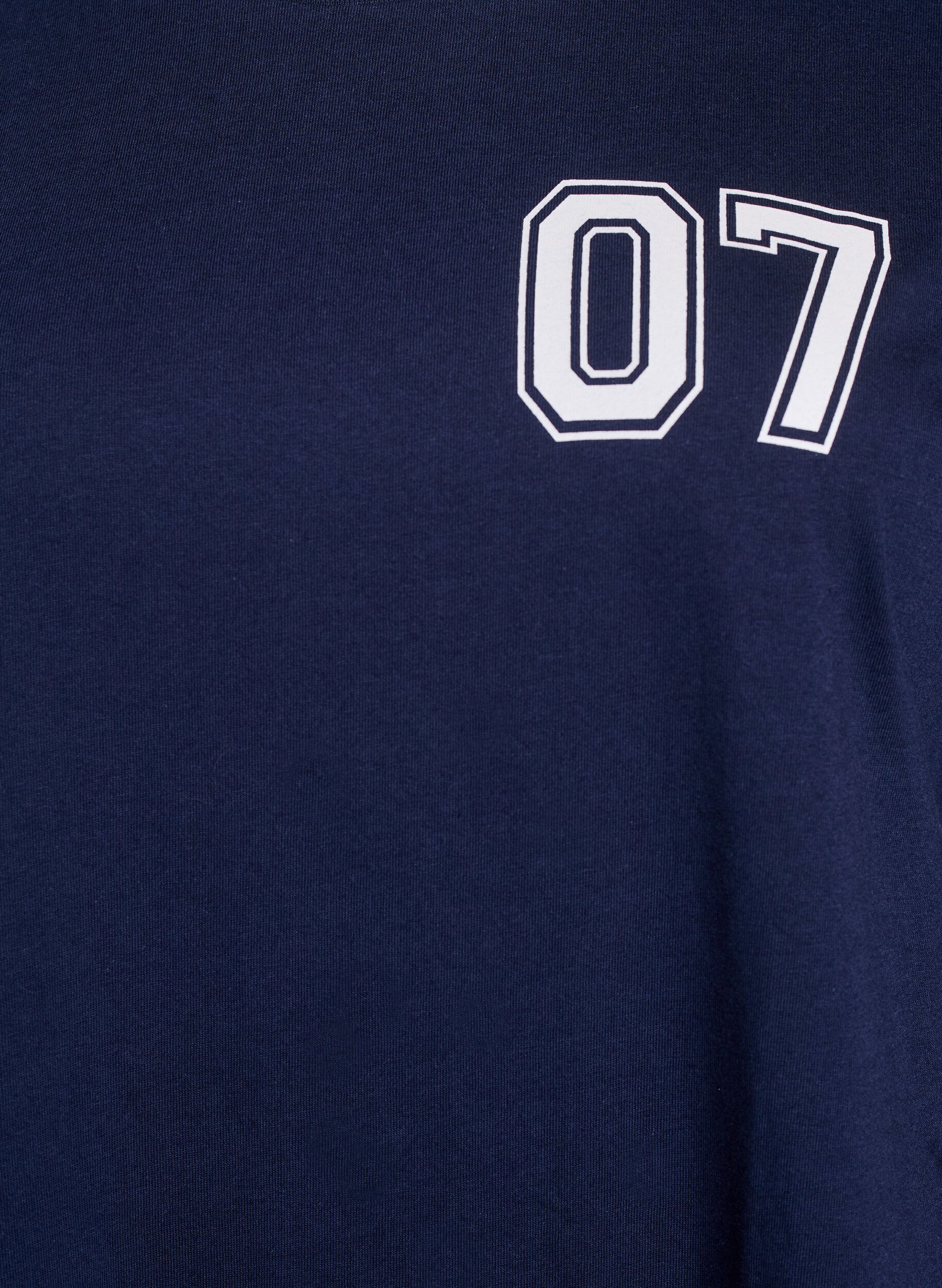 Zizzi Kort t-shirtkjole med sporty detaljer, Bl&aring;, Packshot image number 2