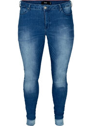 Højtaljet super slim Amy jeans, Blue denim