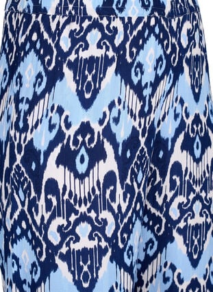 Culotte bukser i viskose med print, Blue Ethnic AOP, Packshot image number 2