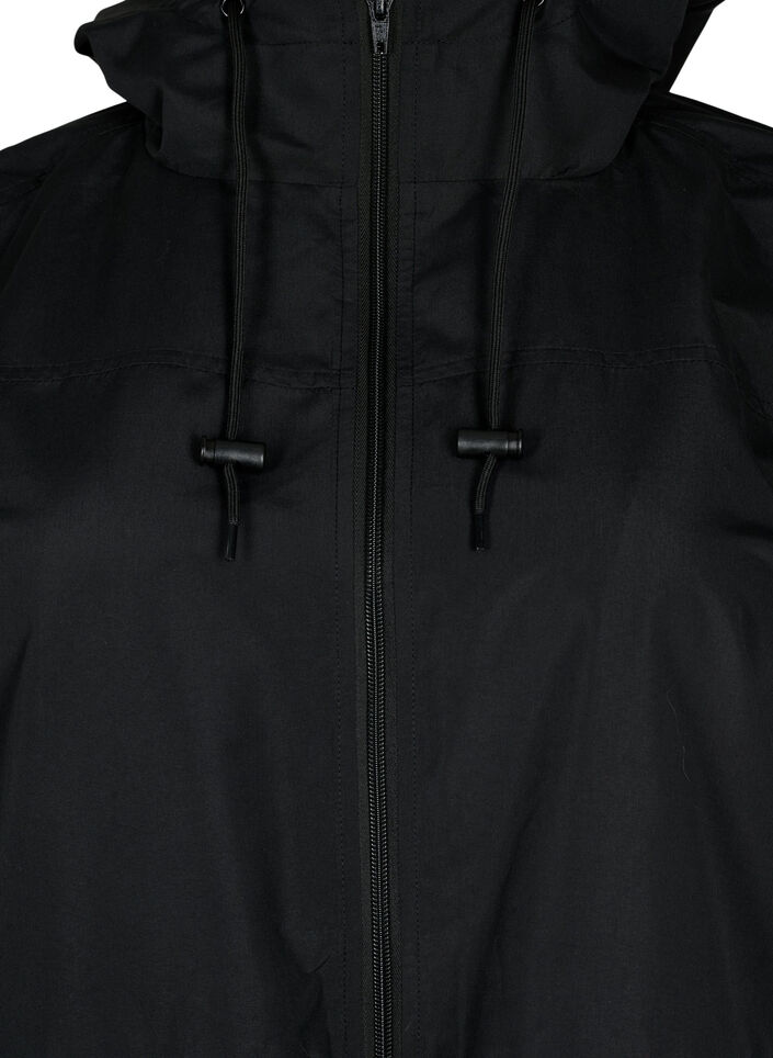 FLASH - Vandafvisende parka med hætte, Black, Packshot image number 2