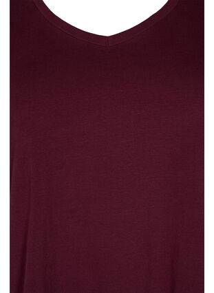 Ensfarvet basis t-shirt i bomuld, Winetasting, Packshot image number 2