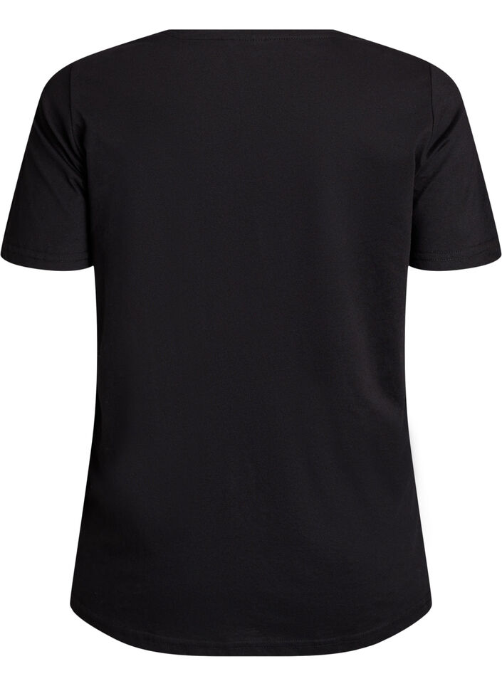 T-shirt med motiv, Sort, Packshot image number 1