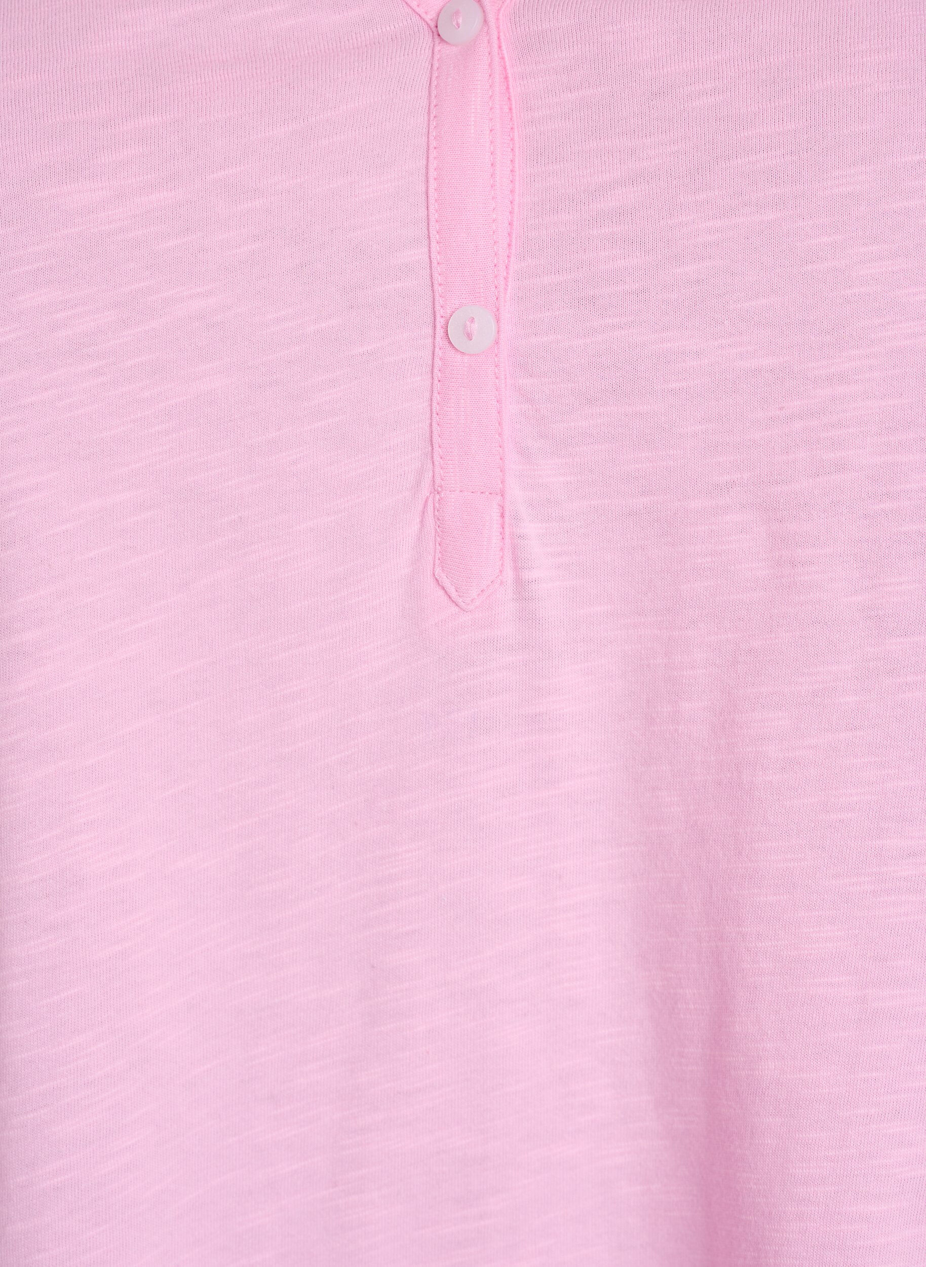 ZizziT-shirt med knapdetalje, Lyser&oslash;d, Packshot image number 2