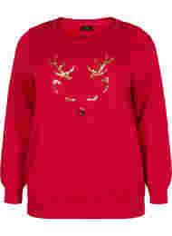 Jule sweatshirt, Tango Red Deer, Packshot