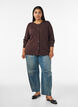 Strikket cardigan med hjertehulm&oslash;nster, Brun, Model image number 1