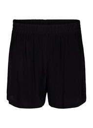 Løstsiddende shorts i viskose, Black