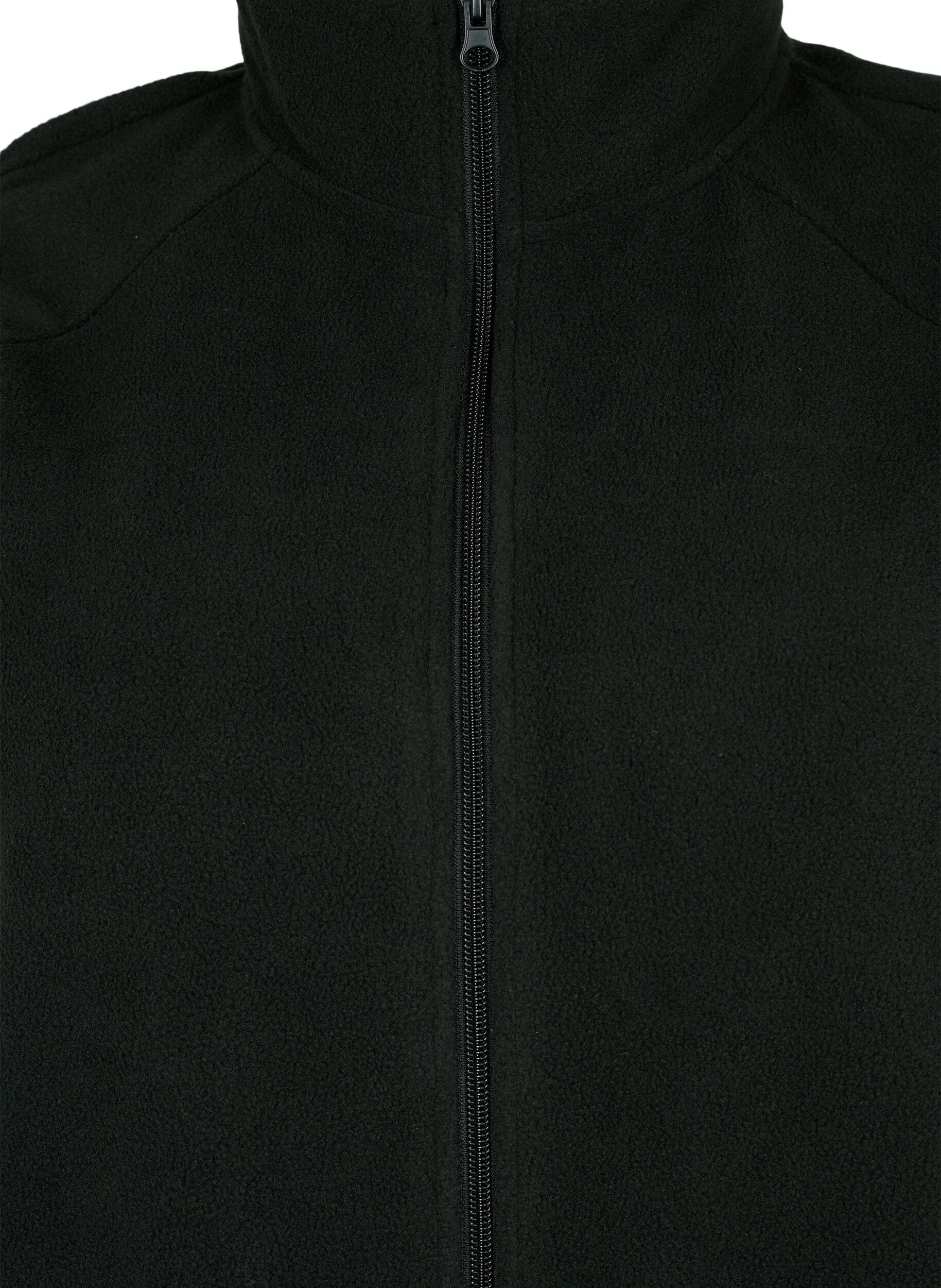 ZizziFleece vest med lommer, Sort, Packshot image number 2
