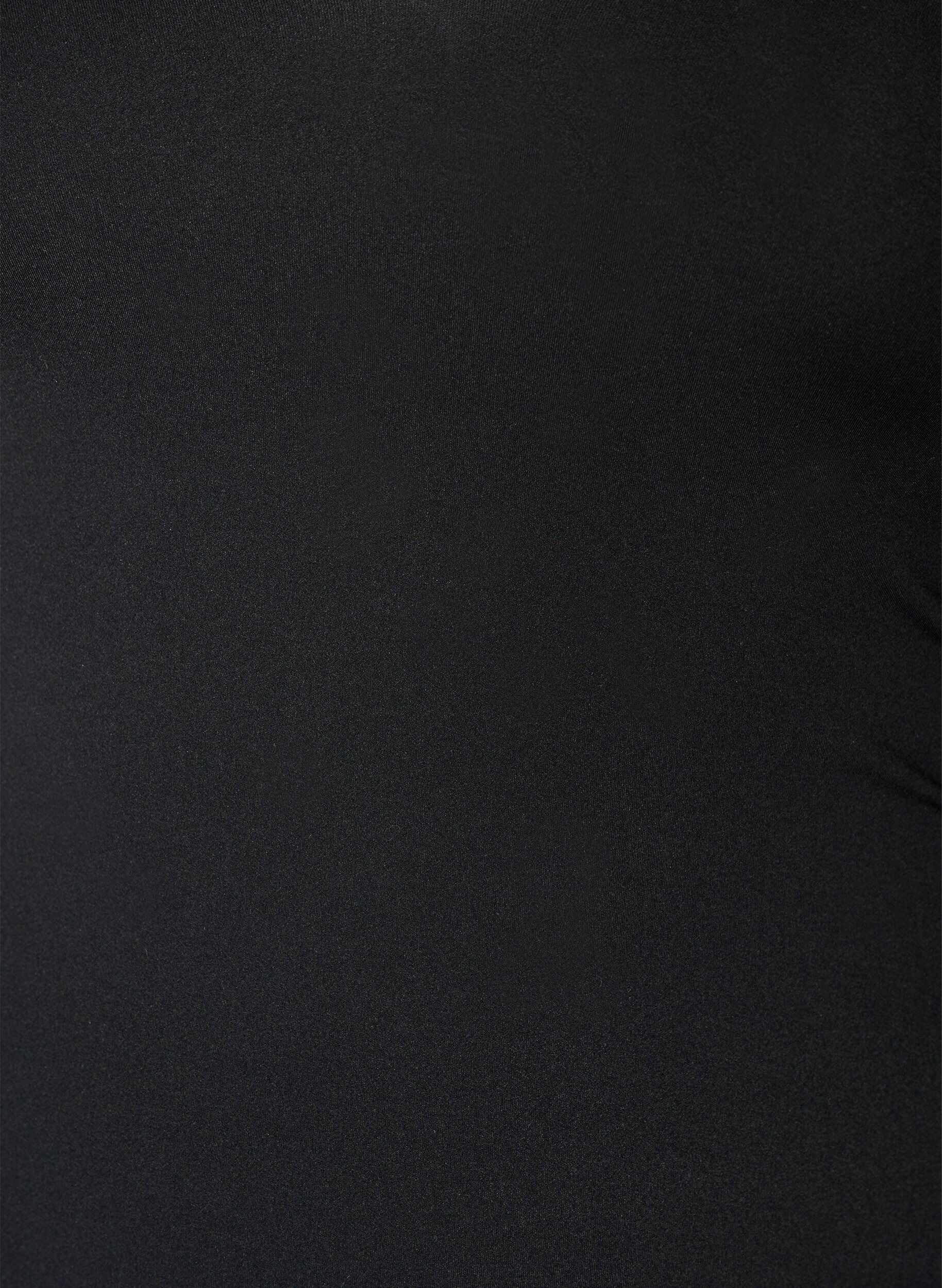 ZizziBadedragt med vatteret overdel og udsk&aring;ret rygdetalje, Sort, Packshot image number 2