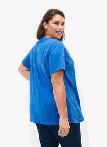 FLASH - T-shirt med rund hals, Strong Blue, Model image number 1