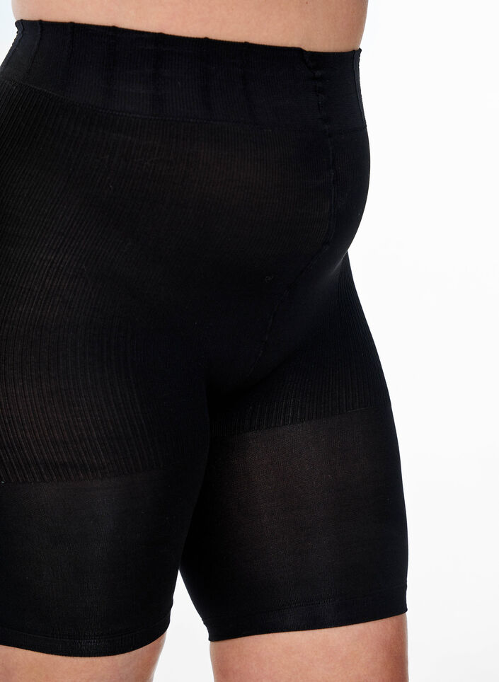 2-pak push-up shorts i 60 denier med shape-effekt, Sort, Packshot image number 2