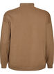 Sweatshirt med h&oslash;j hals og sporty frontmotiv, Brun, Packshot image number 1