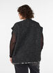 Ternet vest med dekorative knapper, Sort, Model image number 2