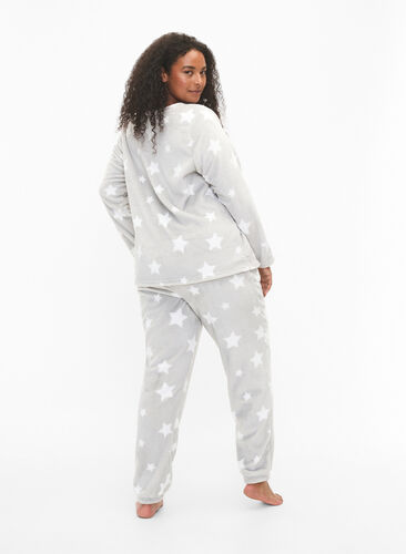 Bløde bukser med stjerneprint, Grey Star, Model image number 1