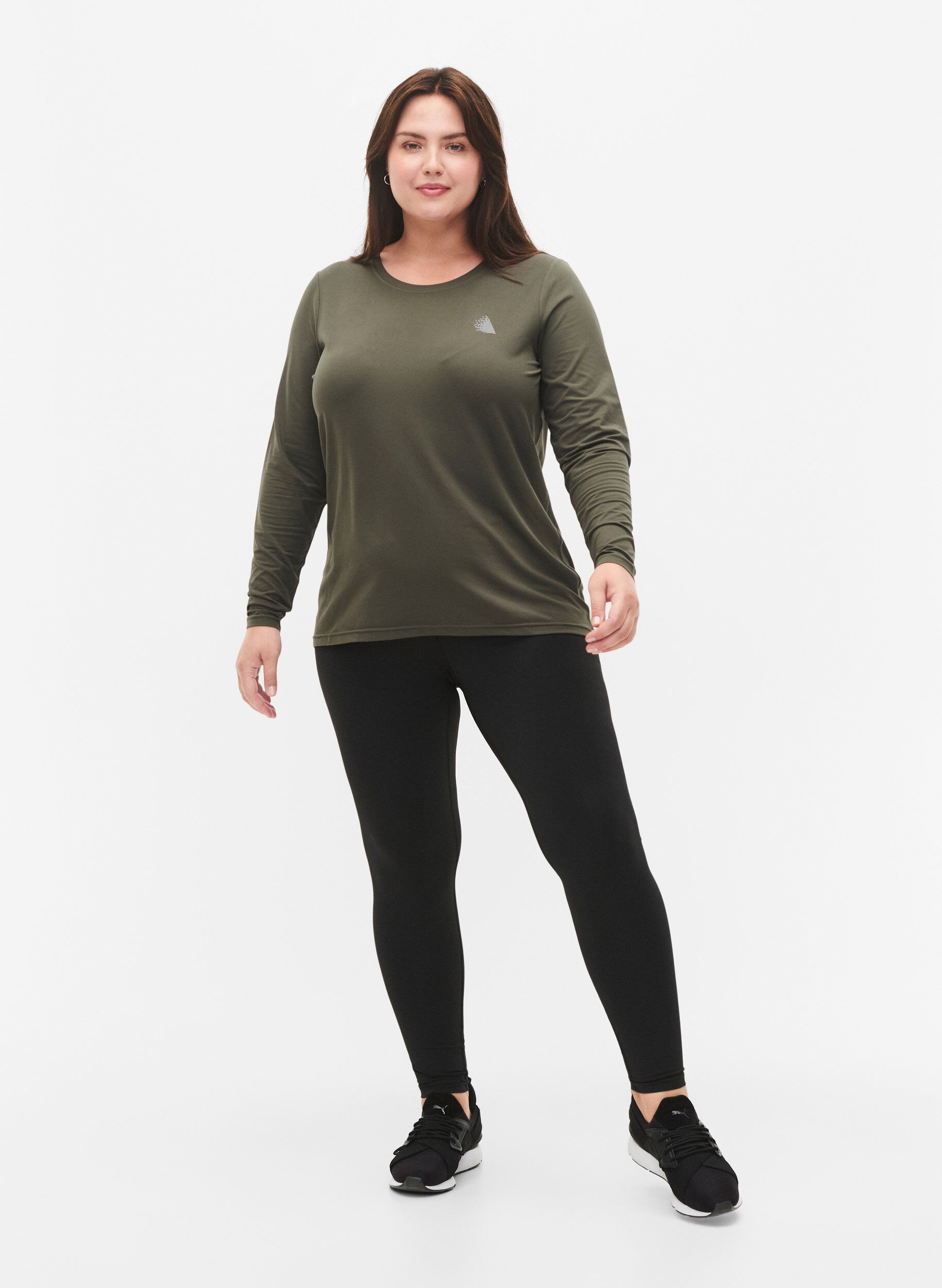 Zizzi Lang&aelig;rmet tr&aelig;ningsbluse, Chimera, Model image number 2