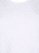 Bluse med tekstur og korte ærmer, Bright White, Packshot image number 2
