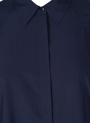 Viskose skjorte med 3/4 pufærmer, Navy Blazer, Packshot image number 2