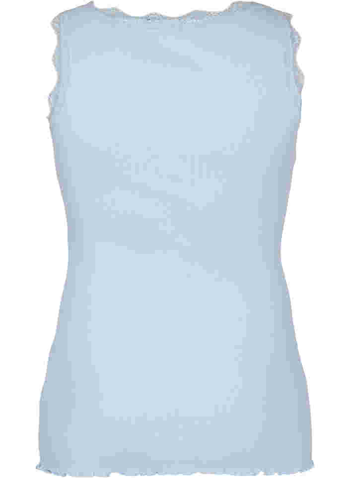 Top med blondekant, Cashmere Blue, Packshot image number 1