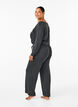 Jumpsuit med wrap og bindebånd, Dark Grey Melange, Model image number 1