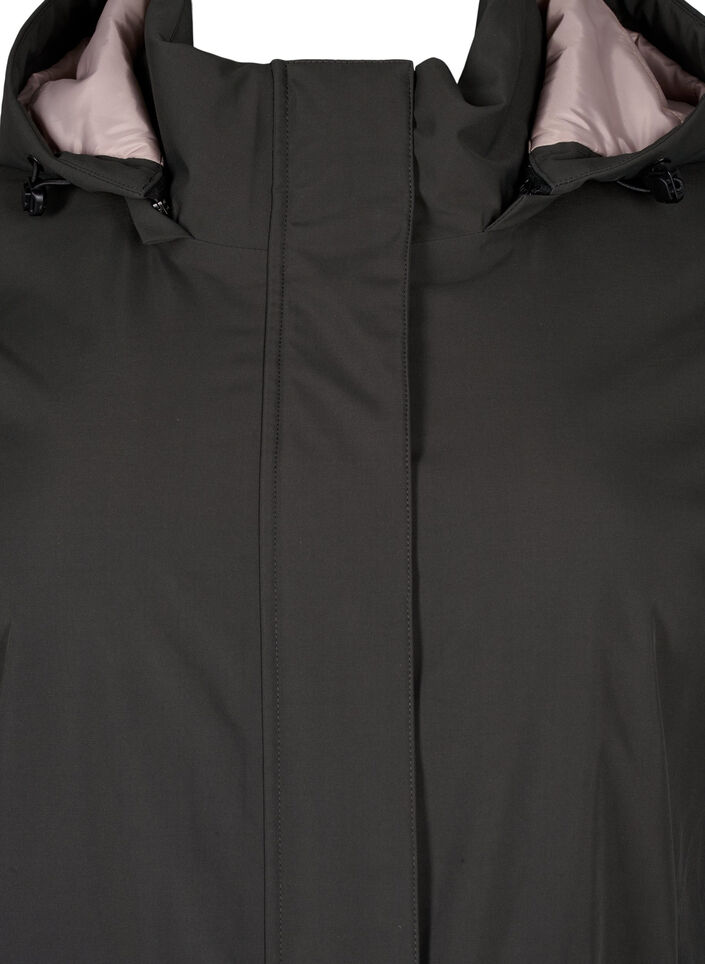 Funktionel parka vinterjakke med hætte, Raven, Packshot image number 2