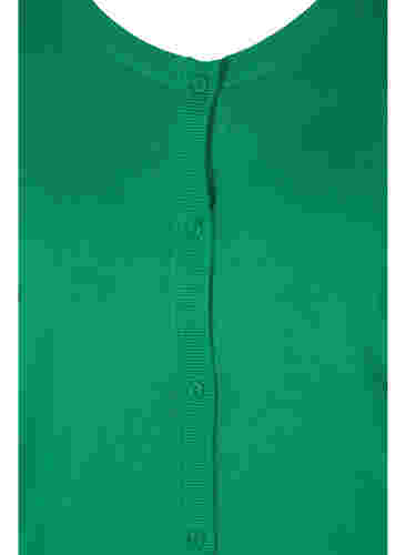 Strikket cardigan med knapper i viskosemix, Jolly Green, Packshot image number 2