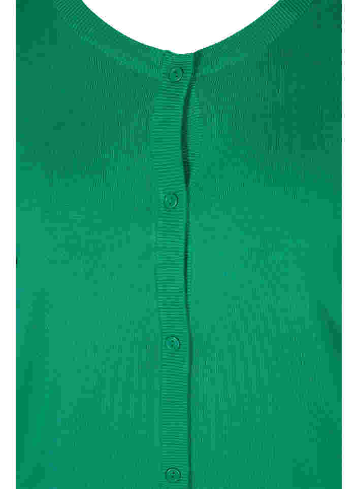 Strikket cardigan med knapper i viskosemix, Jolly Green, Packshot image number 2