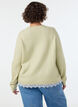 Strikbluse med blondekant forneden, Gr&oslash;n, Model image number 2