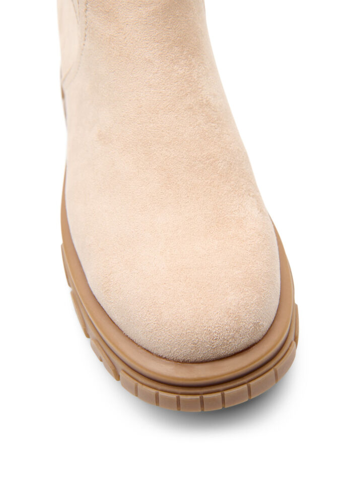 Chunky st&oslash;vle i imiteret ruskind, Beige, Packshot image number 3