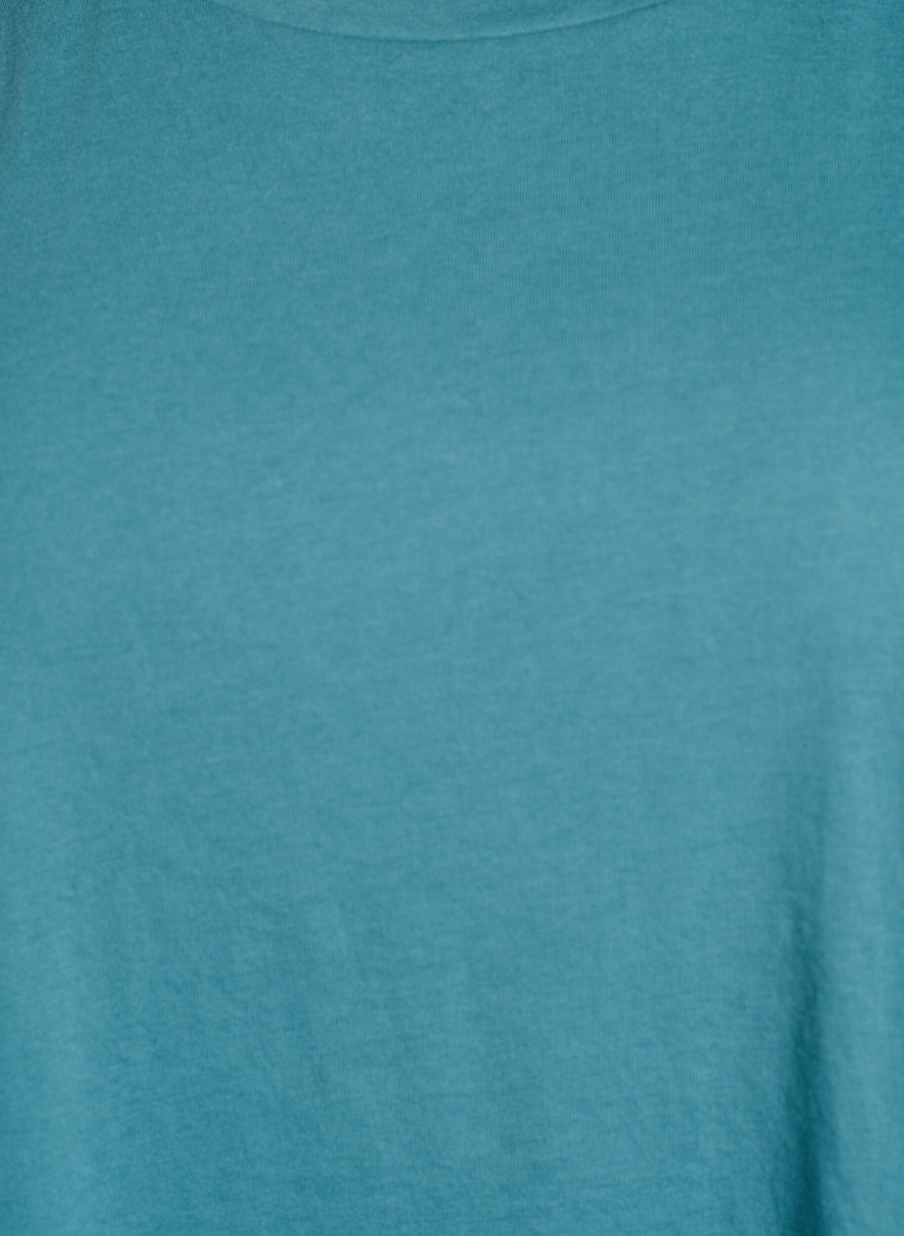 Zizzi Kort&aelig;rmet t-shirt i bomuldsblanding, Bl&aring;, Packshot image number 2