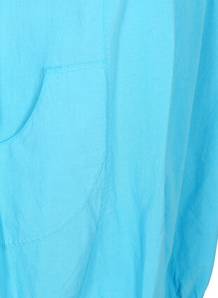Kortærmet kjole i bomuld, River Blue, Packshot image number 3