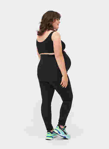 Graviditets leggings i bomuldsmix, Black, Model image number 1